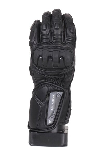 VENOM Motosiklet Deri D2 Uzun Full Koruma Leather Motorcu Eldiveni