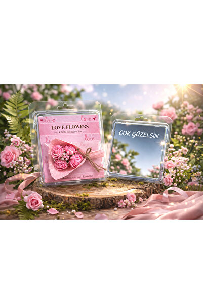 exzone Pembe Mini Buket Hot Flowers Gül Kutusu Sevgiliye,Anneye,Arkadaşa hedi...
