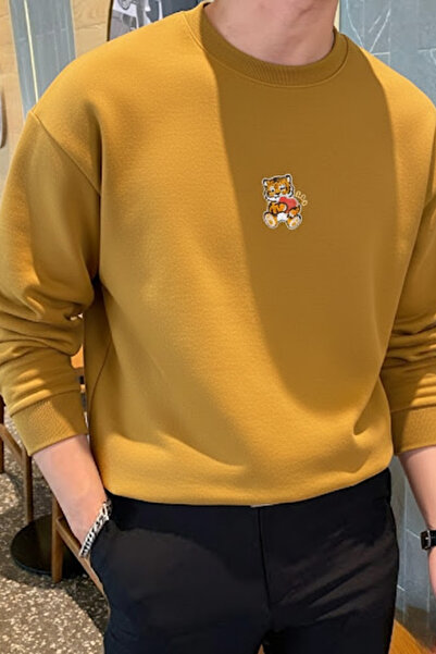 COMBİNE MİCHAİL Hanorac pentru bărbați, cu imprimeu tigru, larg, de culoare m...