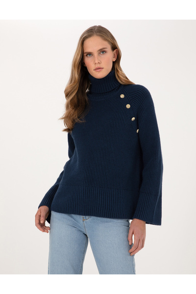 Pierre Cardin Lacivert Comfort Fit Balıkçı Yaka Kazak 50310923-VR033