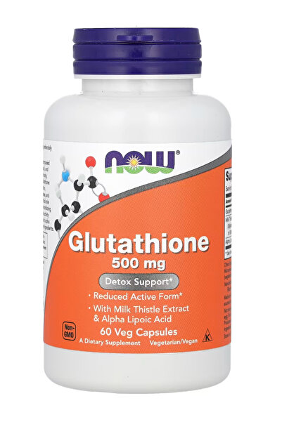 Now Foods Supplements, Glutathione 500 mg, With Milk Thistle Extract & Alpha ...