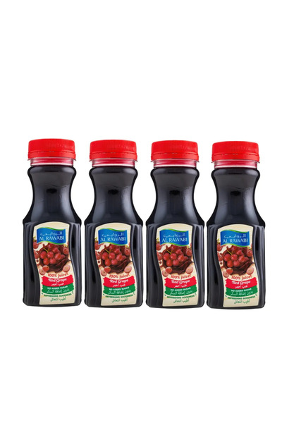 Al Rawabi RED GRAPE JUICE 200 ML PACK OF 4 PCS
