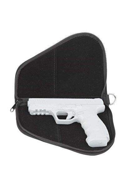 Polis Sepeti Mini Üçgen Tabanca Çantası Kadifeli