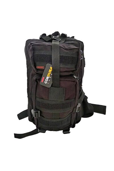 Polis Sepeti Siyah Taktikal Çanta Cordura Kumaş 45L