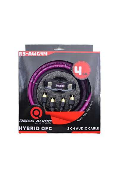 Genel Markalar Audio Rs-awg44 4ga Hybrid Ofc profesyonel amfi kablo seti set ...