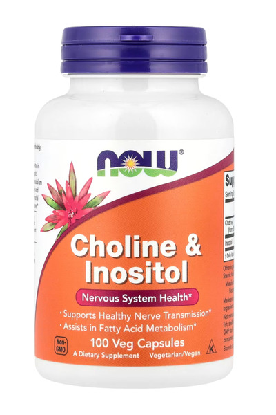 Now Foods Supplements, Choline & Inositol 500 mg, Healthy Nerve Transmission*...