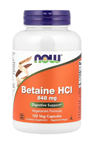 Now Foods Supplements, Betaine HCl 648 mg, Vegetarian Formula, Digestive Supp...
