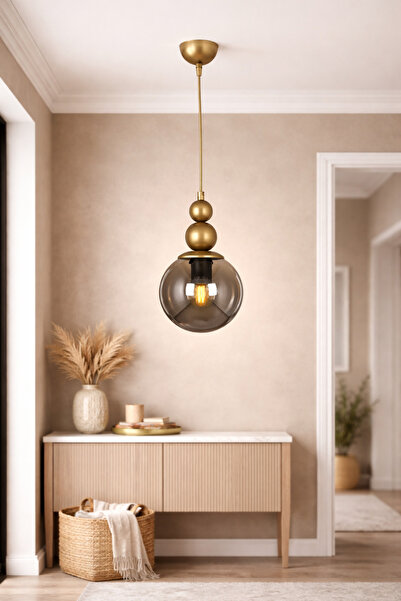 VENON KardanAdam Tekli Spor Tekli Sarkıt Avize Eskitme FÜME Glop Camlı Salon ...