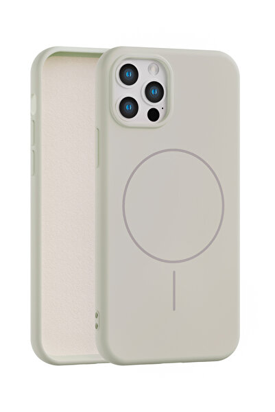 Vissona iPhone 12 Pro Max Uyumlu İçi Kadife Magsafe Wireless Şarz Özellikli T...