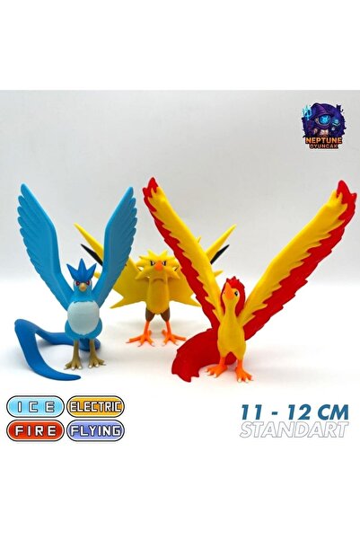 Neptune #0144 Articuno Zapdos Moltres Pokemon Figür Seti