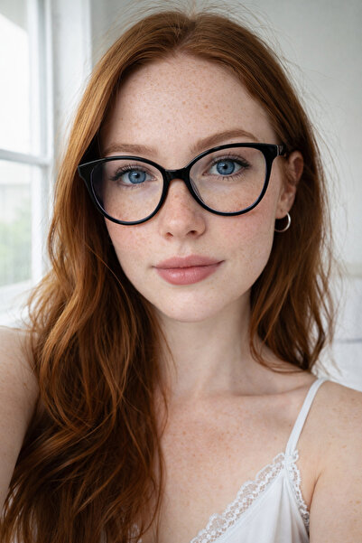 Houseofeyeris نظارات Lume ذات الضوء الأزرق – عين القطة السوداء مقاس 49 ملم