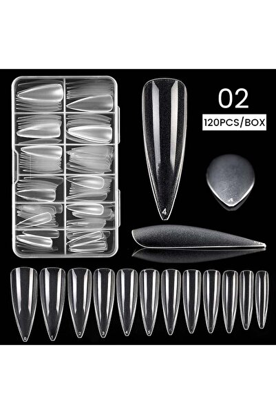 tırnakmania Yeni nesil jel destekli STILETTO Tırnak tipsi 120 adet