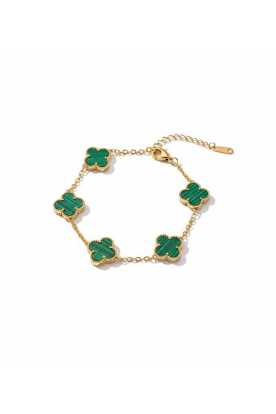 Handmade Bratara Premium stil Trifoi Green