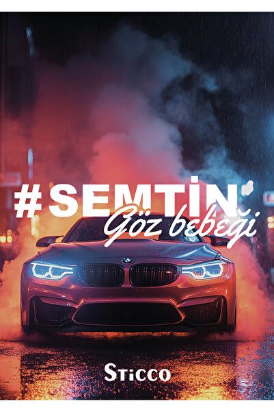 Sticco Semtin Göz Bebeği Yazı Sticker JDM Araba-Motosiklet Cam Etiket Sticker...