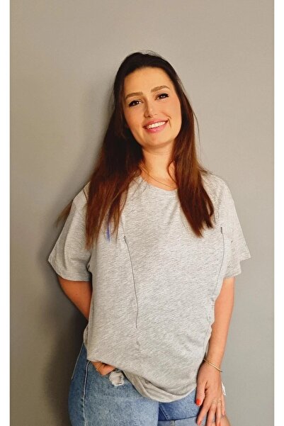 Baby Boroosh Тениска за кърмене, Oversized, скрит цип, дамска тениска