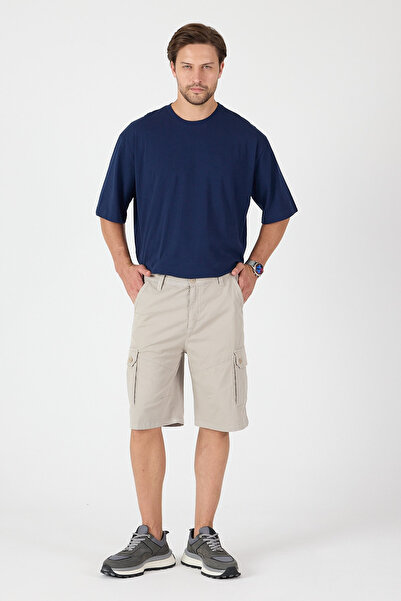 twentyfive25 Ανδρικό σορτς κάπρι με κανονική εφαρμογή και τσέπες cargo