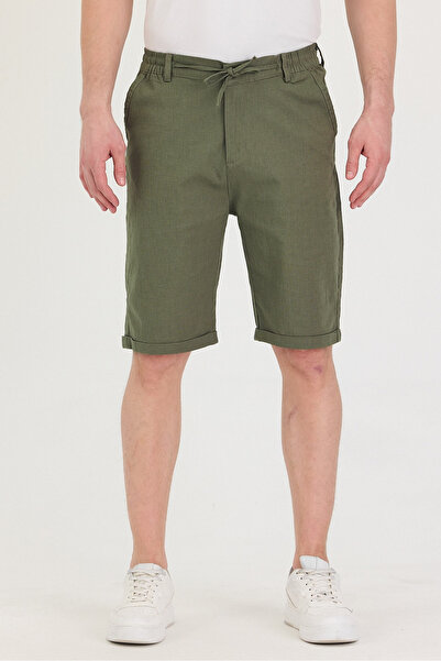 twentyfive25 Erkek Slim Fit Keten Chino Şort