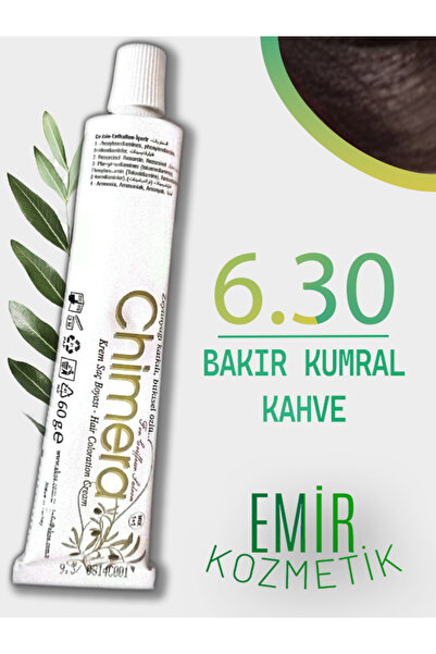 CHİMERA Yarı Bitkisel Saç Boyası No 6.30 Bakır Kumral Kahve 60ml