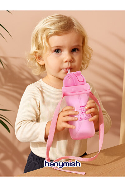 Hanymish زجاج عملي مع مصاصة 400 مل مع تعليق