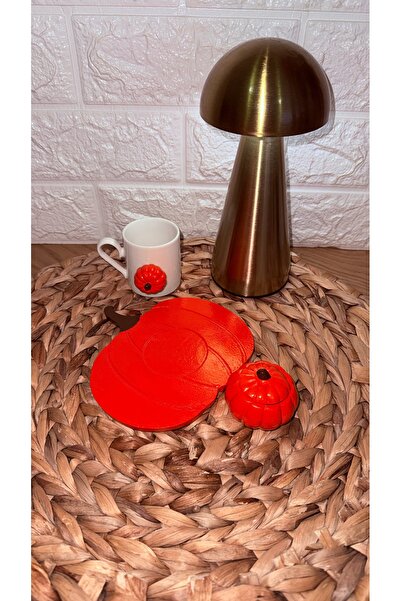 DP Tasarım Evi طقم أطباق على شكل قرع برتقالي مصنوع يدويًا - وعاء قرع للحلويات...