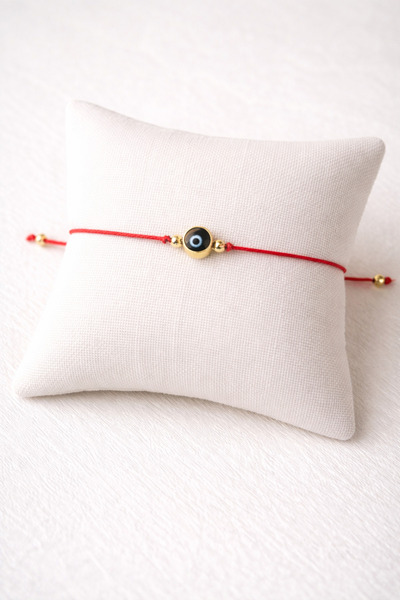 Crc Bijuteri Nazar Boncuklu Kırmızı İp Bileklik