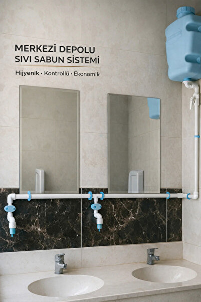 hilal kimya Σύστημα διανομής υγρού σαπουνιού 10 λίτρων με 2 βρύσες και πάτο δ...