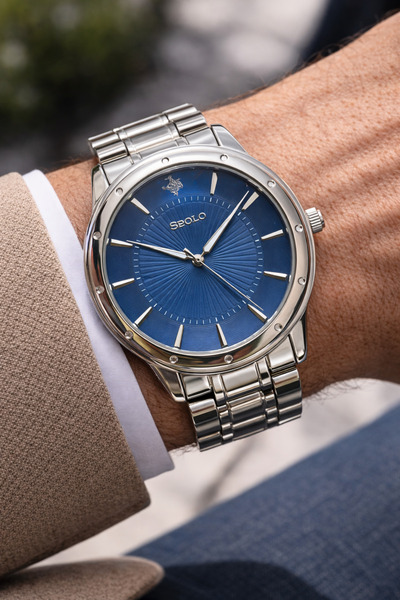 S.POLO Yeni Sezon Gümüş Renk Erkek Kol Saati Erkek Saat Bileklik Hediyeli Bab...