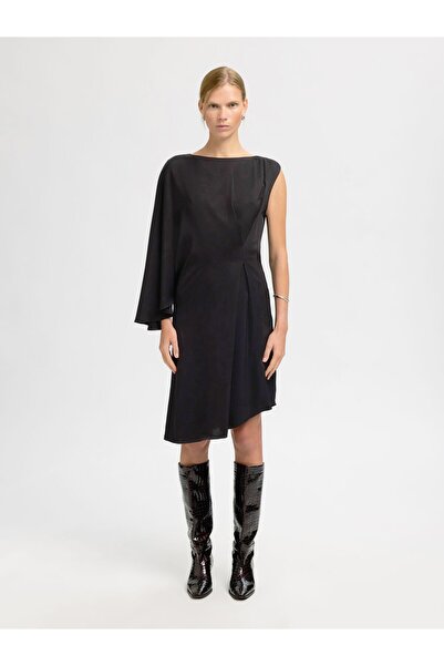 Selected Femme One-Shoulder Kleid Asymmetrisches Viskose