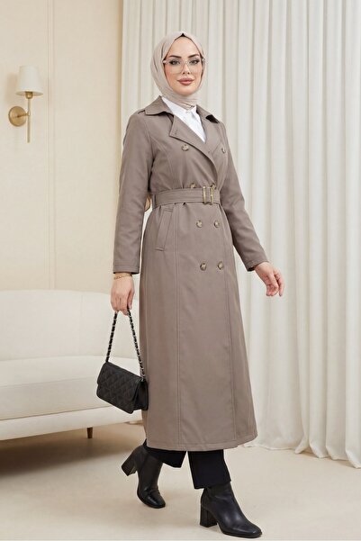 HİJABAYA Тренч з подвійною застібкою та поясом