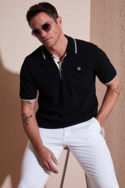 Buratti Pánské tričko s polo límečkem a knoflíčky, regular fit, 100% bavlna, ...