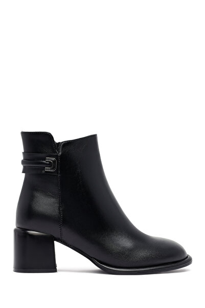 Derimod Cizme negre pentru femei cu fermoar și toc gros 25WFE402018