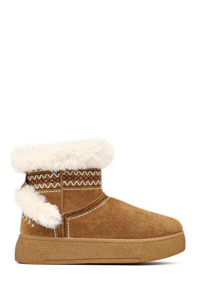 Derimod Kadın Taba Kalın Tabanlı Süet Teddy Bot 25WFE402410