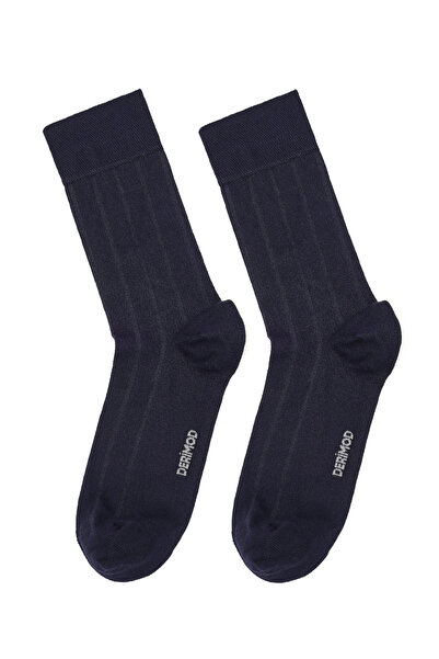 Derimod Ανδρικές μακριές κάλτσες Navy Blue Bamboo 000A2C35136F