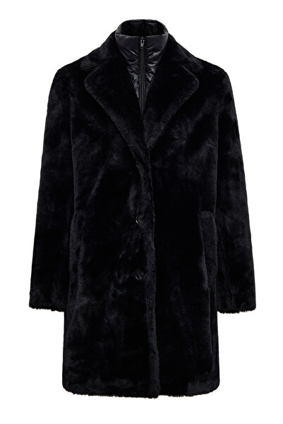 Derimod Alaska Women's Black Teddy Coat 25Wgp5634Ff