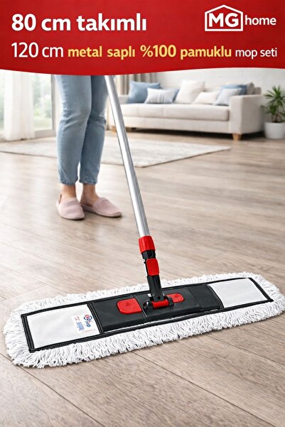 VENON ❤️%100 PAMUK ❤️1 Takım 80 CM Set ❤️ Nemli Mop Set Nemli Kurulama❤️ Pale...