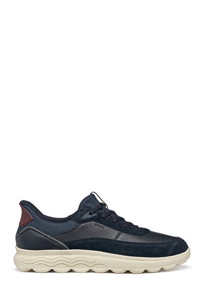 Geox Men's Navy Blue U Spherica Plus a - Nappa+Suede Lace-Up Thick Sole Sport...