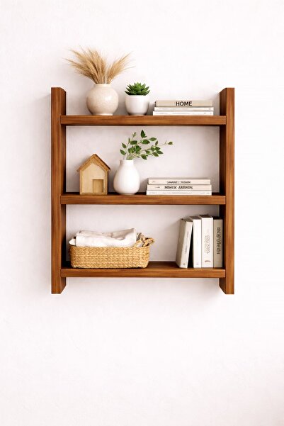 ADIM EBATLAMA 3'lü Duvar Rafı-Mutfak-Çok Amaçlı Raf-Barok 36x10x60