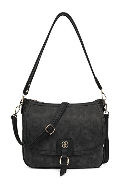 Derimod Geantă de umăr neagră cu curea lungă pentru femei 25WBD212518