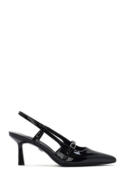 Derimod Women's Black Open-Back Thin Heeled Shoes 26Pfe493516