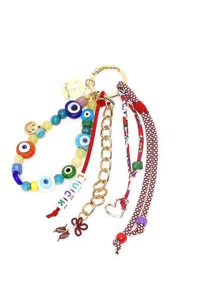 Derimod Kadın Çok Renkli Zincir Detaylı Boncuklu Metal Charm 000A2D470414