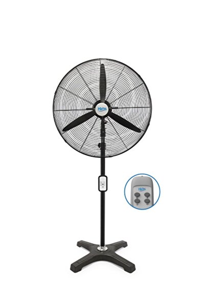 Hims HEF-AK650 190W 65 CM SİYAH 3 KANAT KUMANDALI SANAYİ TiPİ VANTİLATÖR ASPİ...