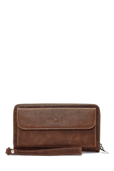 Derimod Men's Brown Mini Leather Handbag 25Wbd3280Ft