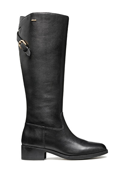 Geox Women's Black D Camexıa Np Abx Zippered Leather Boots D566Wb00043C9999