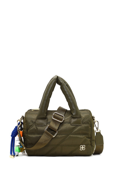 Derimod Geantă de mână din țesătură Charmlı cu curea lungă kaki pentru femei ...