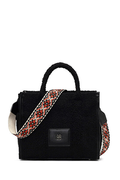 Derimod Дамска черна чанта с дълги ремъци 25WBD2485PH