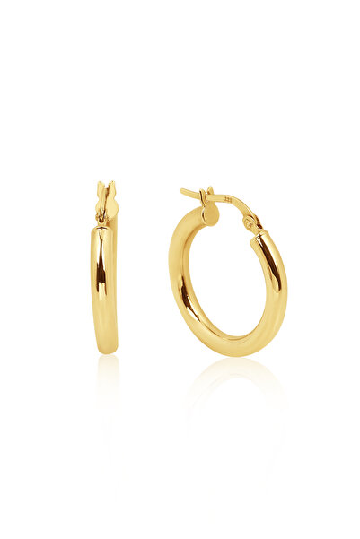 Altınkesesi 8 Ayar Altın Tam Bombeli Halka Küpe 2 cm