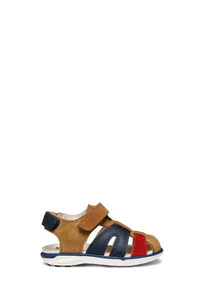 Geox Erkek Bebek Taba B S.Delhi B. A - Wax. Lea + Suede Bantlı Sandalet B354L...