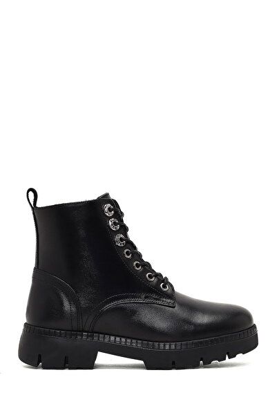 Derimod Cizme din piele cu fermoar negre pentru femei, cu talpă groasă 25WFD4...