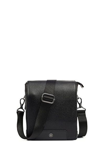 Derimod Geantă Messenger din piele neagră pentru bărbați 21SBD3101FT