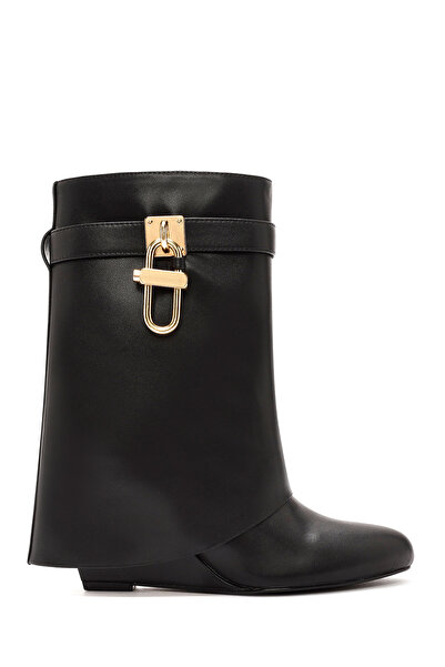 Derimod Women's Black Wedge Heeled Boots 25Afd440018